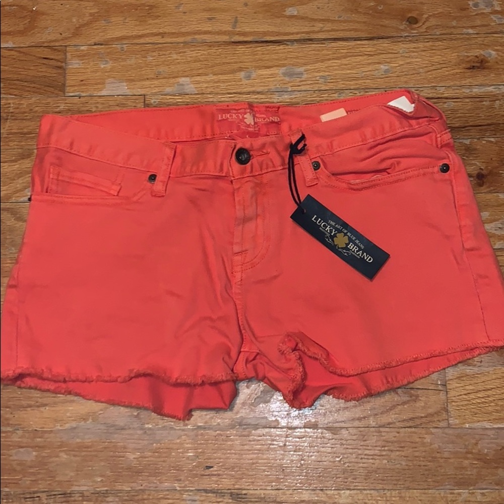 Lucky Brand orange Riley shorts